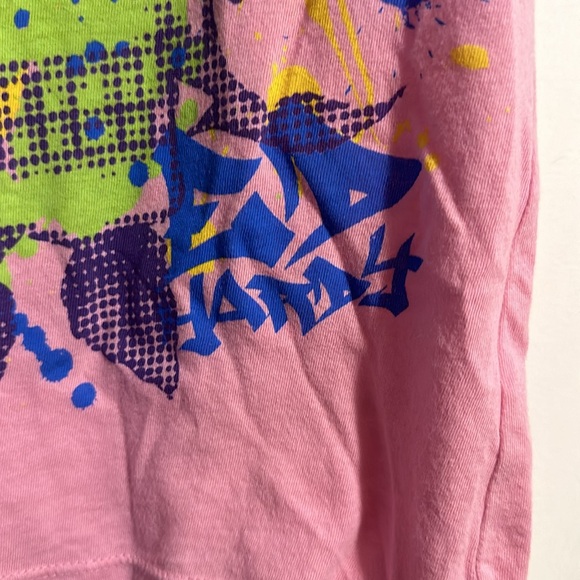Ed Hardy Kids Sz M NWT $62 Pink Tshirt graffiti skull - Picture 4 of 6